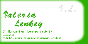 valeria lenkey business card