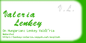 valeria lenkey business card